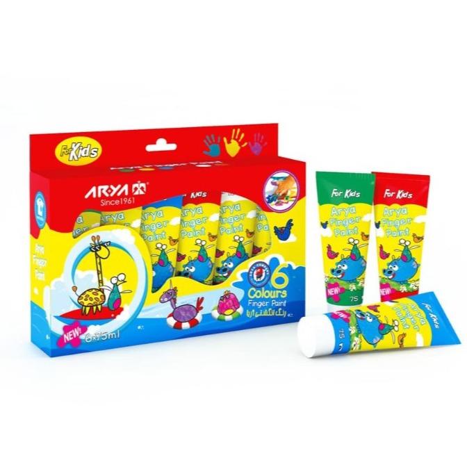 رنگ انگشتی 6 رنگ تیوپی 7015 آریا - 0