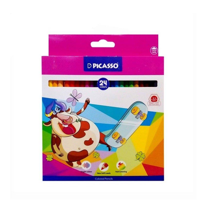 مدادرنگی 24 رنگ مقوایی PICASSO - 0