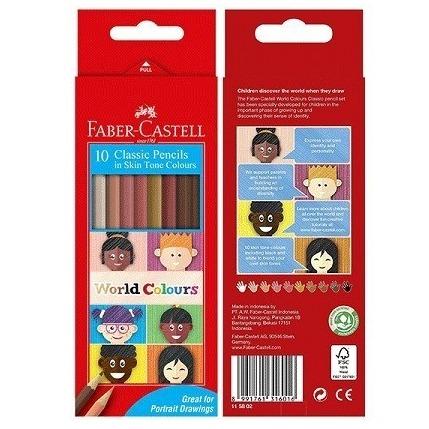 مدادرنگی 10 رنگ مقوایی FABER CASTELL 115802 Classic - 0