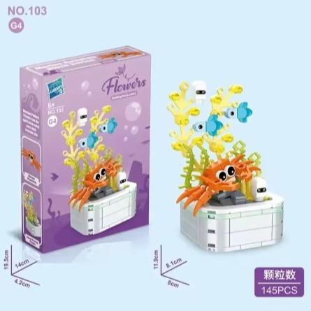 ساختنی حیوانات دریایی Flowers Building Block 103 G4 Crab