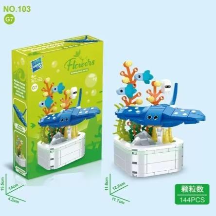 ساختنی حیوانات دریایی Flowers Building Block 103 G7 Devilfish