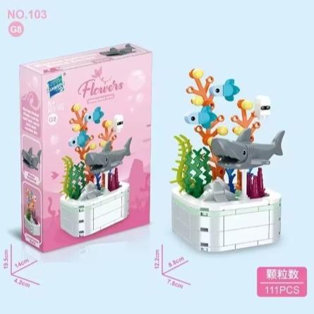 ساختنی حیوانات دریایی Flowers Building Block 103 G8 Shark