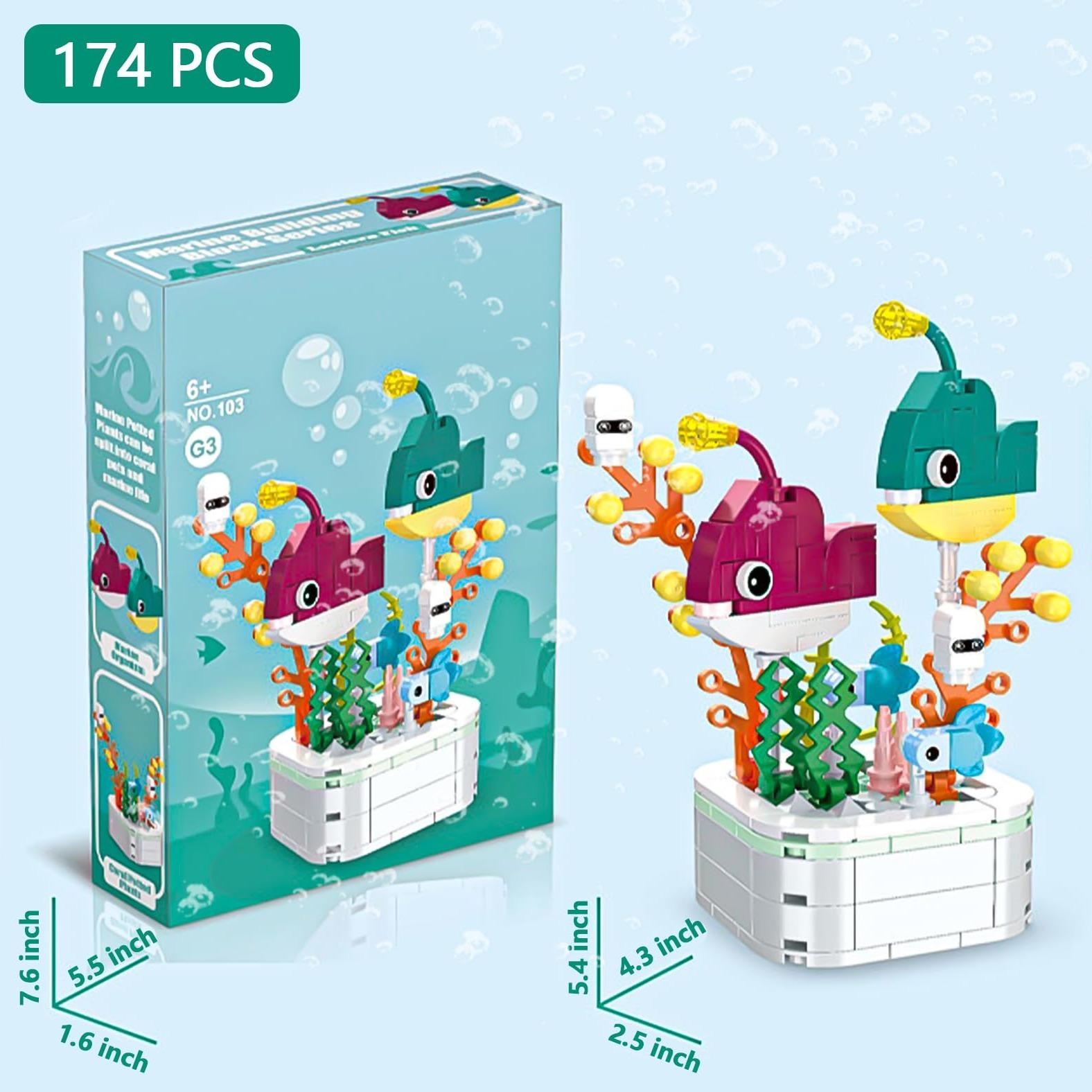 ساختنی حیوانات دریایی Flowers Building Block 103 G3 Lantern Fish