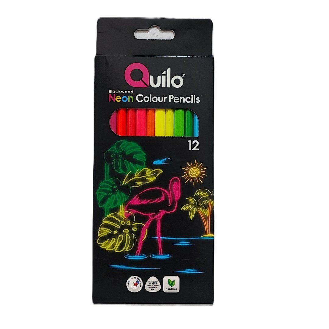 مداد رنگی نئونی 12 رنگ بلک‌وود مقوایی Quilo 644527 - 0