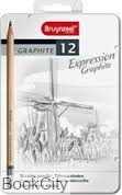 ست مداد طراحی 12 رنگ فلزی Bruynzeel 7715M12 Expression Graphite