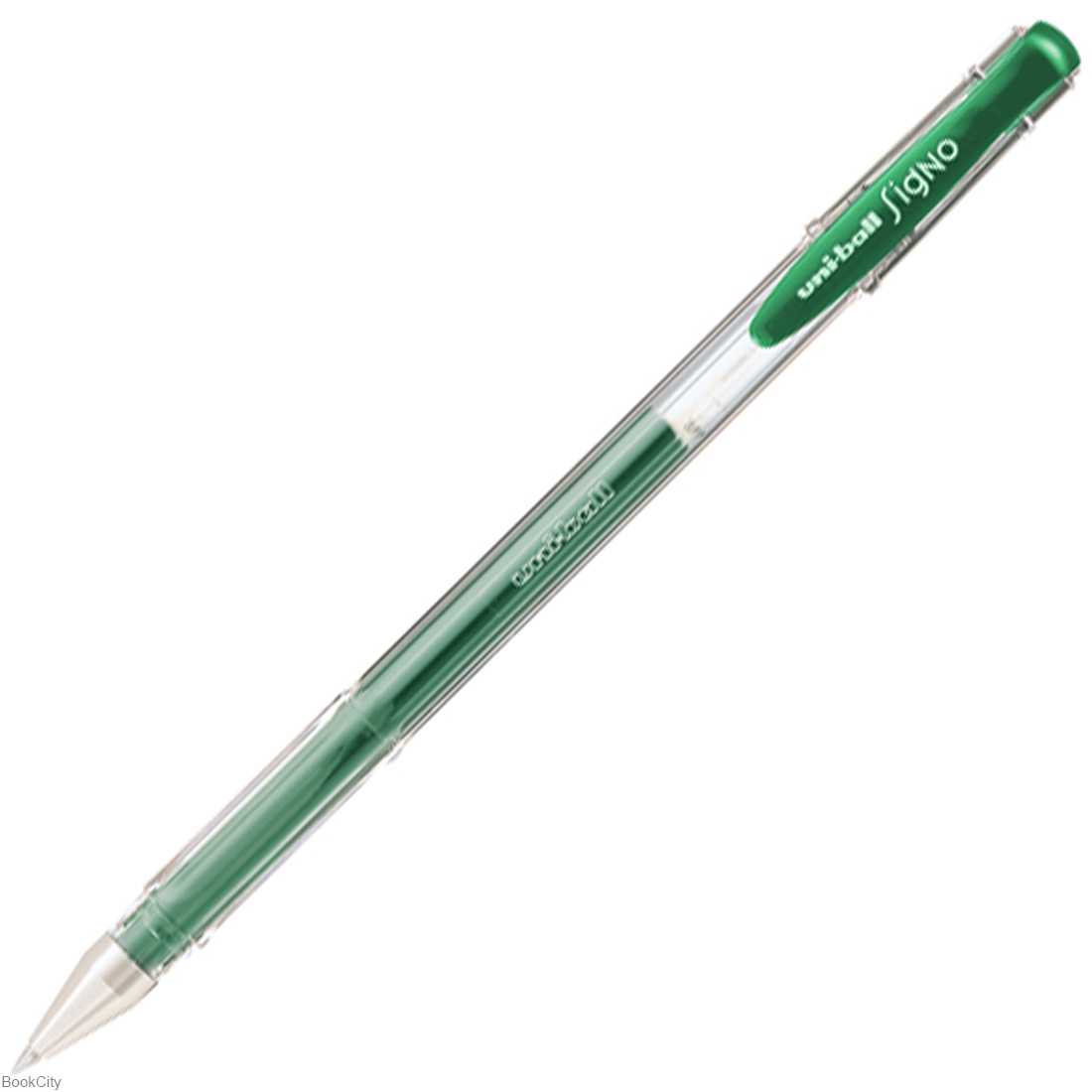 روان‌نویس سبز Uni-Ball UM-100 Signo با نوک 0.7mm، روان، خوش‌رنگ و مناسب برای نوشتارهای خلاقانه و نشانه‌گذاری‌های خاص.