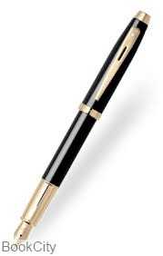 خودنویس لاک مشکی گیره طلا SHEAFFER 100