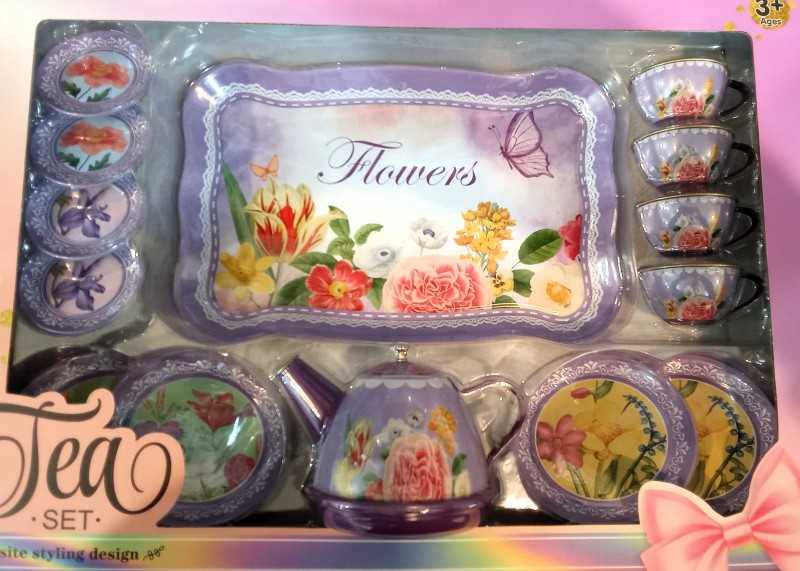 ست چای‌خوری فلزی flowers 999-C