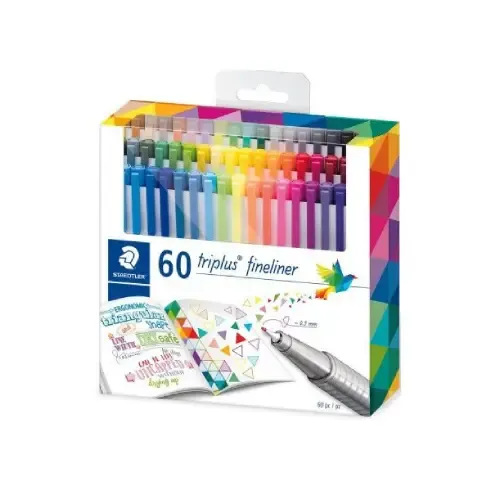 روان‌نویس 60 رنگ نوک نمدی STAEDTLER 334C60 Triplus