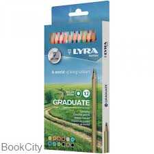 مدادرنگی 12 رنگ مقوایی LYRA 2871121 Graduate - 0