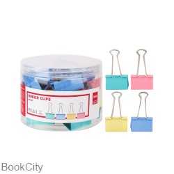 گیره دوبل 41mm رنگی (بسته 24 عددی) deli 8552