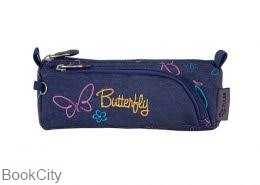 جامدادی 2 زیپ PULSE 120885 Jeans Butterfly