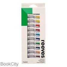 رنگ آکریلیک 12 رنگ REEVES 12ml