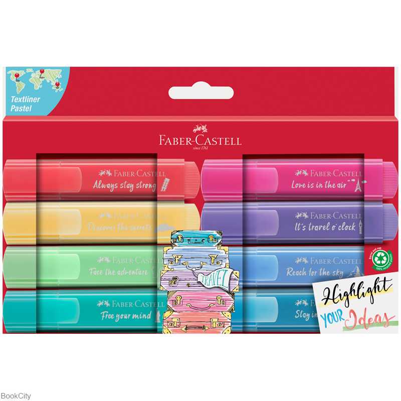 ماژیک های‌لایت 8 رنگ پاستلی FABER CASTELL 254626