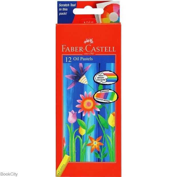پاستل روغنی 12 رنگ مقوایی FABER CASTELL 126012