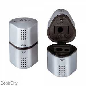 تراش 3 سوراخ مخزن‌دار طوسی FABER CASTELL 183800 Grip 2001 - 0