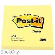 یادداشت چسب‌دار 100 برگ مربع نخودی Post-it 654