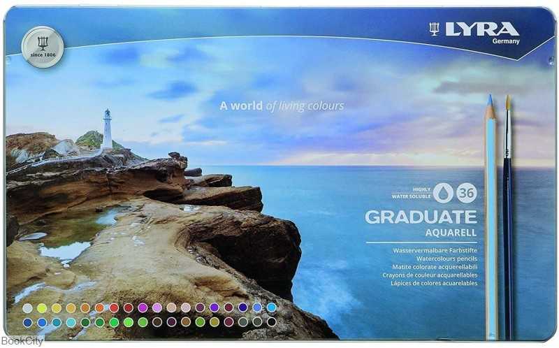 مدادآبرنگی 36 رنگ فلزی LYRA 2881360 Graduate
