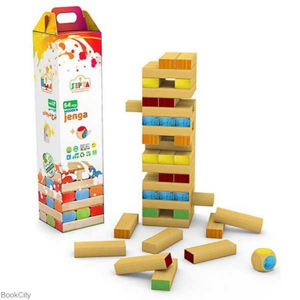 جنگا چوبی رنگی Jenga 19005 54 pcs
