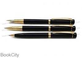 خودکار و خودنویس و روان‌نویس لاک مشکی گیره طلا EUROPEN Cool