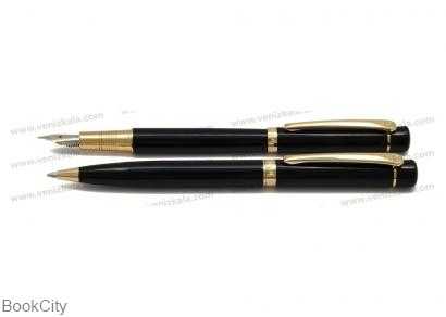 خودکار و خودنویس لاک مشکی گیره طلا EUROPEN Cool