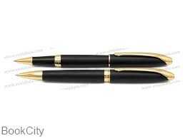خودکار و روان‌نویس مشکی مات گیره طلا EUROPEN Ring