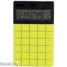 ماشین حساب 12 رقمی سبز فسفری deli 1589