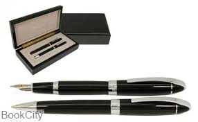خودکار و خودنویس لاک مشکی گیره استیل EUROPEN City