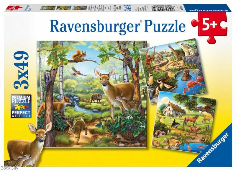 پازل Forest Zoo Domestic Animals 3×49pcs 09265