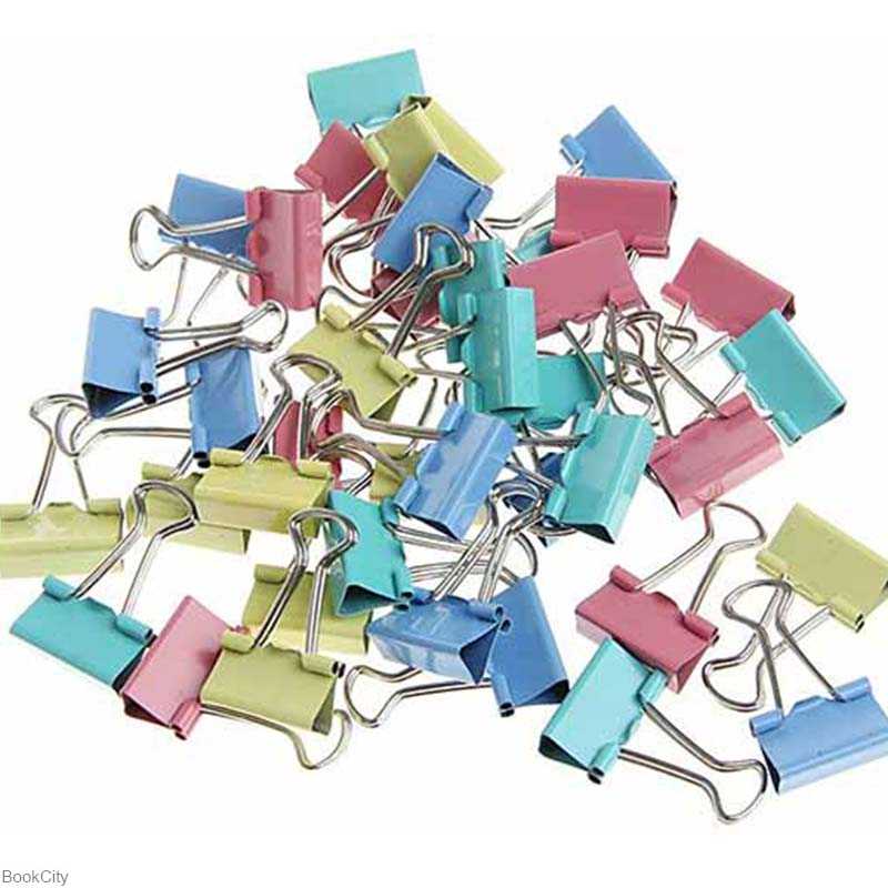 گیره دوبل 41mm رنگی deli 8552