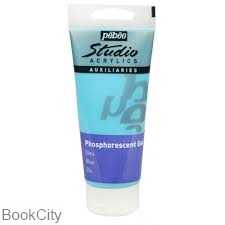 رنگ آکریلیک Pebeo 832114 100ml Phosphorescent Gel Blue 314