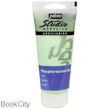 رنگ آکریلیک Pebeo 832112 100ml Phosphorescent Gel Green 312