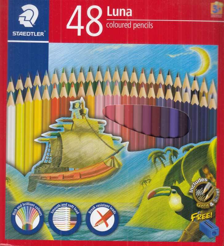 مدادرنگی 48 رنگ مقوایی تراش‌دار STAEDTLER 136C48 Luna