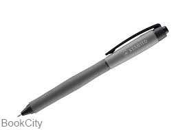 خودکار مشکی ژله‌ای فشاری بدنه خاکستری STABILO 268-1-46 Palette 0.7mm