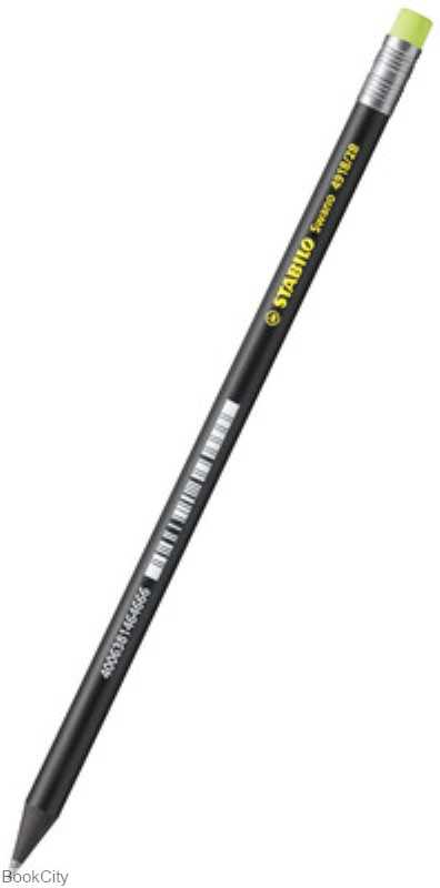 مداد مشکی پاکن‌دار STABILO 4918-2B-24 Swano Black Wood 2B