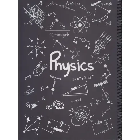 دفتر 100 برگ مشکی سفید سیمی رحلی dotnote Physics