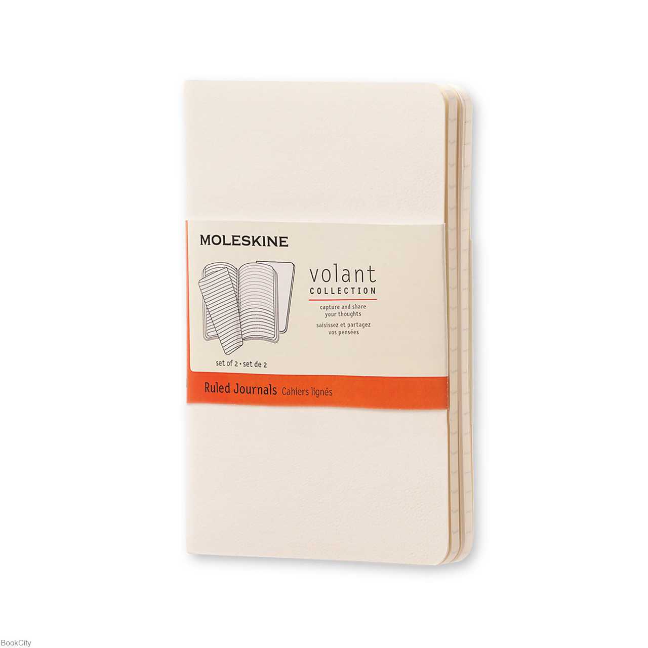 یادداشت 20 برگ 2 عددی A6 سفید MOLESKINE Volant