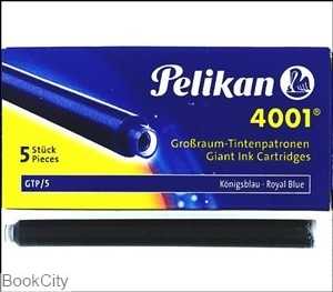 جوهر فشنگی آبی 5 عددی بلند Pelikan 4001
