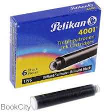 جوهر فشنگی مشکی 6 عددی کوتاه Pelikan 4001
