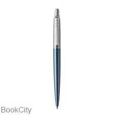 خودکار تمام استیل آبی متالیک گیره کروم PARKER Jotter