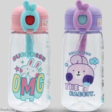 قمقمه 500ml نی‌دار طرح خرگوش Tritan