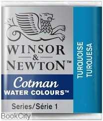 آبرنگ قرصی WINSOR 301654 Turquoise 654