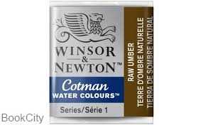 آبرنگ قرصی WINSOR 301554 Raw Umber 554