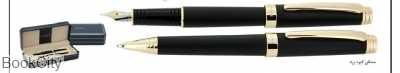 خودکار و خودنویس مشکی مات گیره طلا EUROPEN Rook