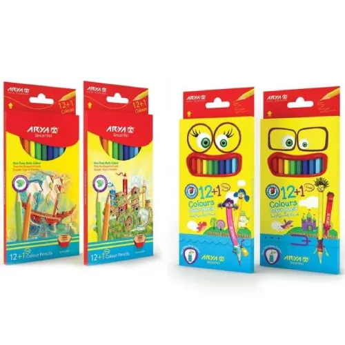 مدادرنگی 1+12 رنگ مقوایی 3016 آریا - 0