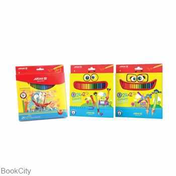 مدادرنگی 2+24 رنگ مقوایی 3017 آریا - 0