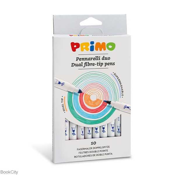 ماژیک 10 رنگ 2 سر Primo 610PENDP10