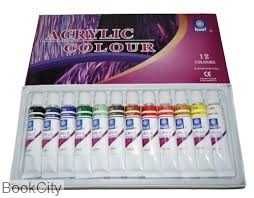 رنگ آکریلیک 12 رنگ memory 9612 12ml