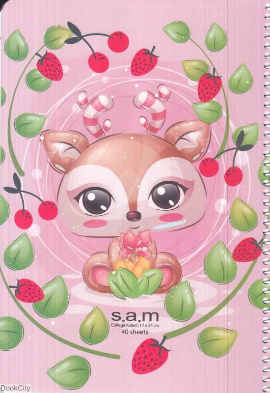 دفتر 40 برگ وزیری فانتزی sam A