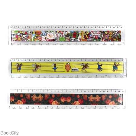 خط‌کش 30cm شیشه‌ای فانتزی Clips - 0